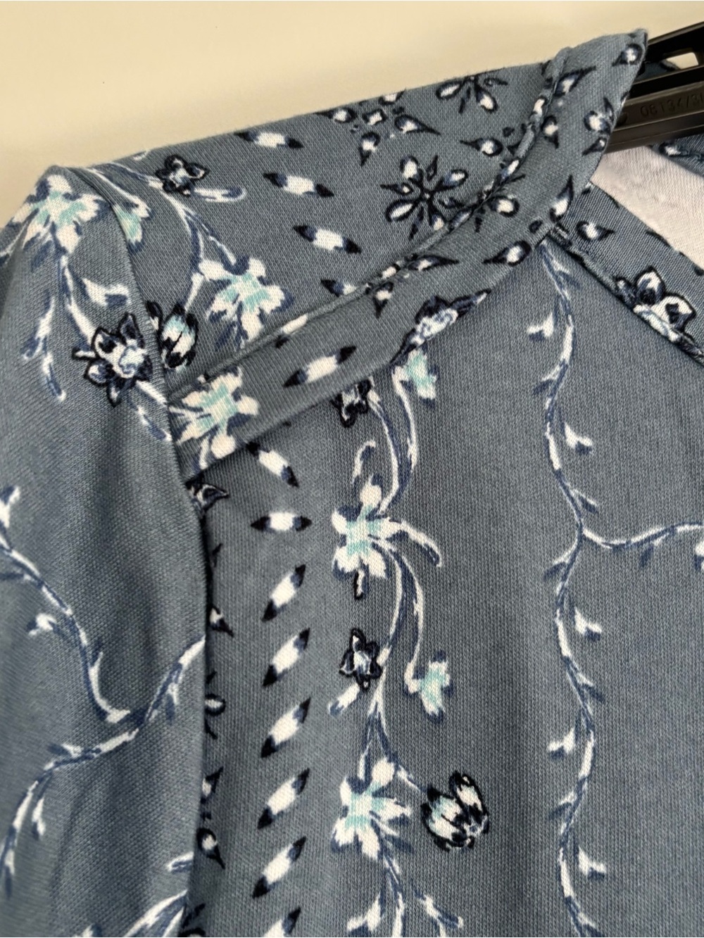 Style & Co. Women's Dusty Blue Floral Patchwork Tunic - Picture 9 of 9
